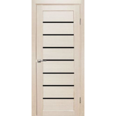 Дверь межкомнатная Дубрава Сибирь Форет ЛИНИЯ Лиственница, стекло черное